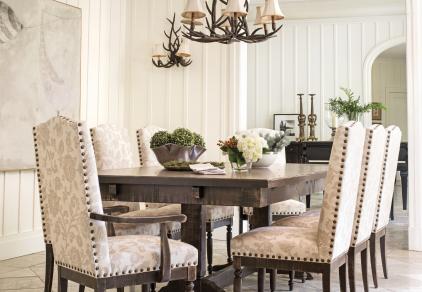 rustic formal dining room