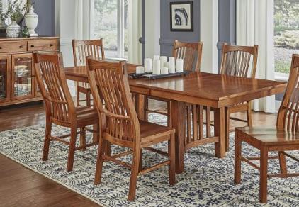 mission style oak dining