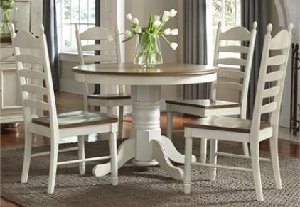 white round dining set