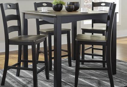 grey counter height set