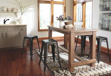 industrial counter height dining set