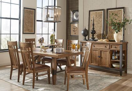 industrial rustic dining set