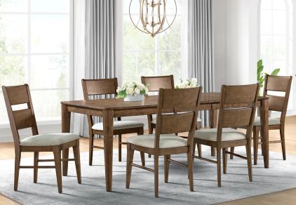 warm brown solid wood table