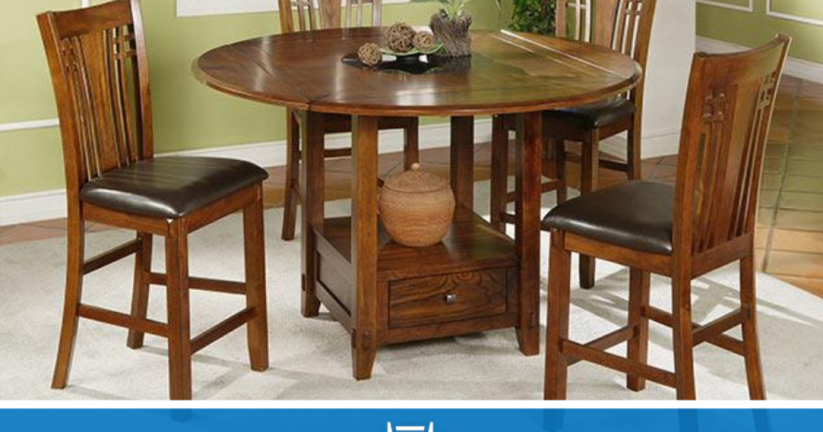 counter height table in formal dining room